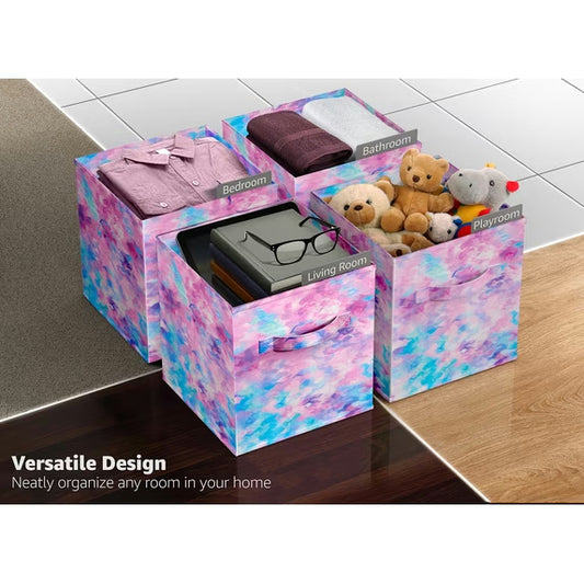 Tie-Dye Fabric Storage Cube