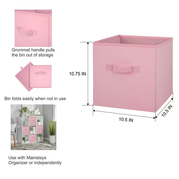 6-Pack Pink Storage Cubes