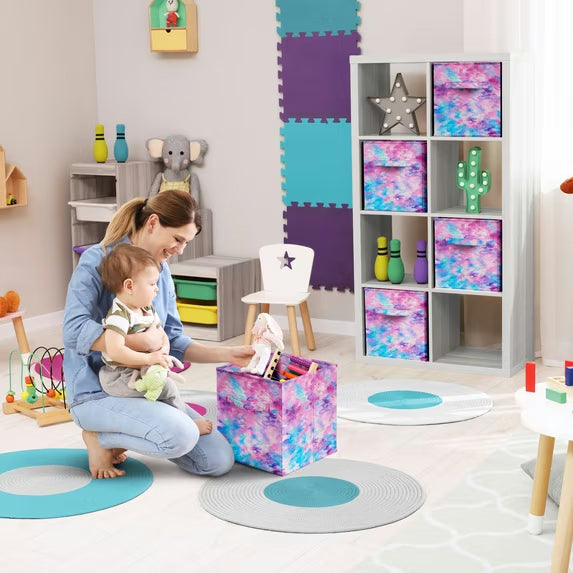 Tie-Dye Fabric Storage Cube