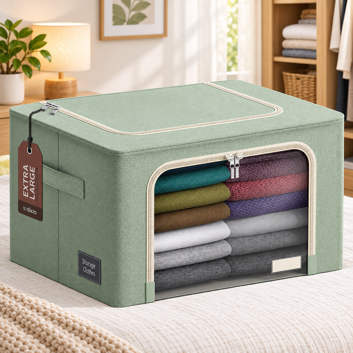 ToteBloom Jumbo Stackable Storage Bin