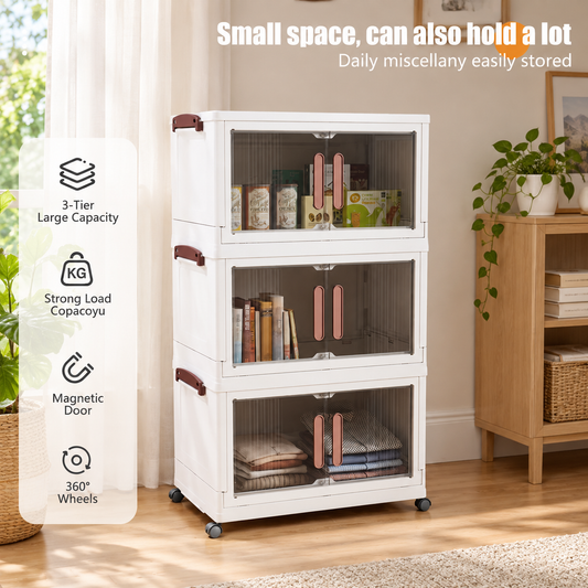 ToteBloom 3-Tier Rolling Storage Cabinet