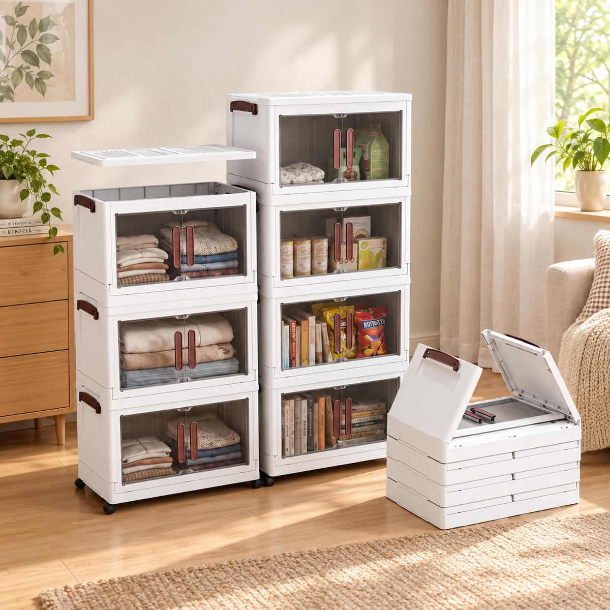 ToteBloom 3-Tier Rolling Storage Cabinet