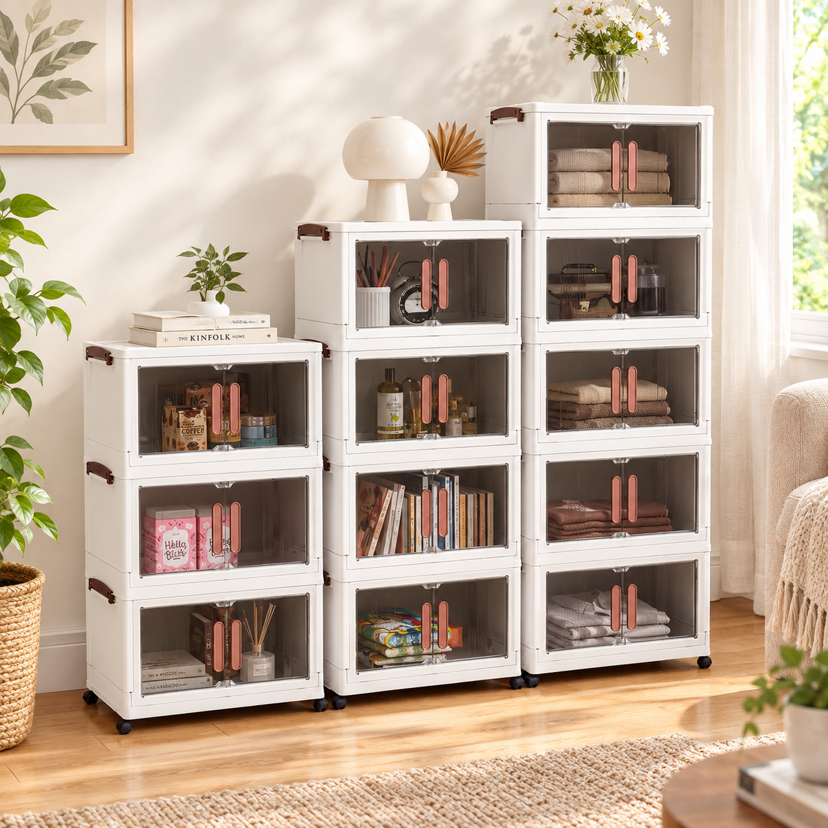 ToteBloom 3-Tier Rolling Storage Cabinet