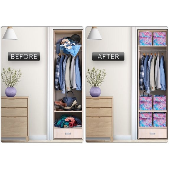 Tie-Dye Fabric Storage Cube