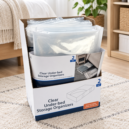 ToteBloom Clear Under-Bed Storage Bags