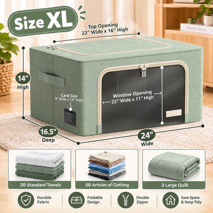 ToteBloom Jumbo Stackable Storage Bin