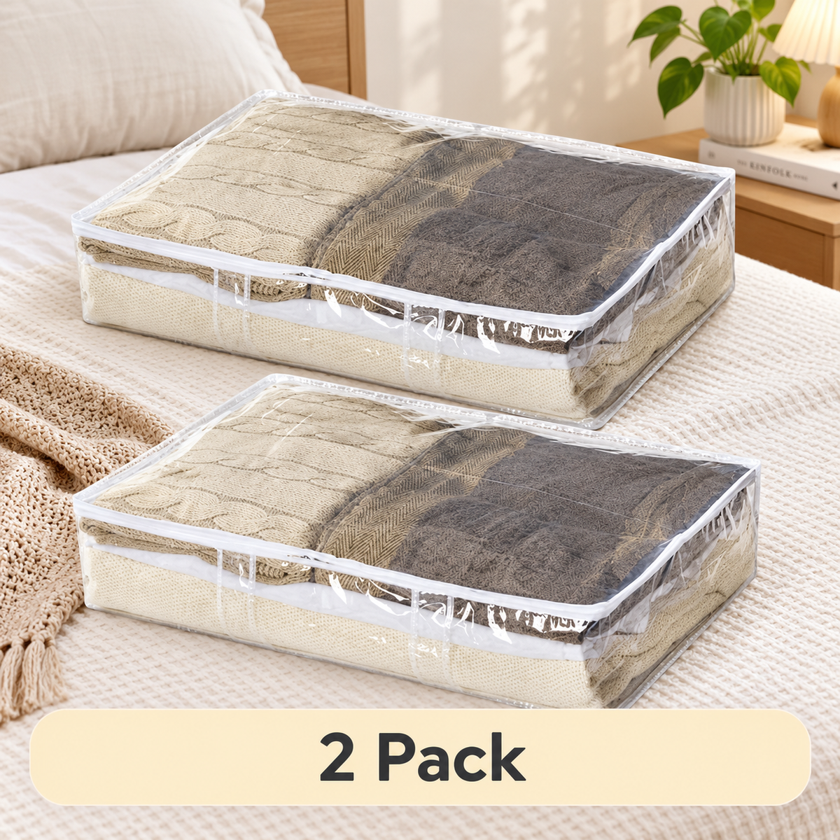 ToteBloom Clear Under-Bed Storage Bags
