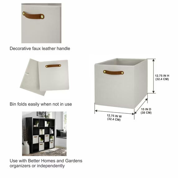 Vanilla Fabric Storage Cube