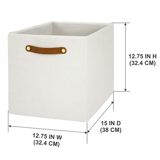 Vanilla Fabric Storage Cube