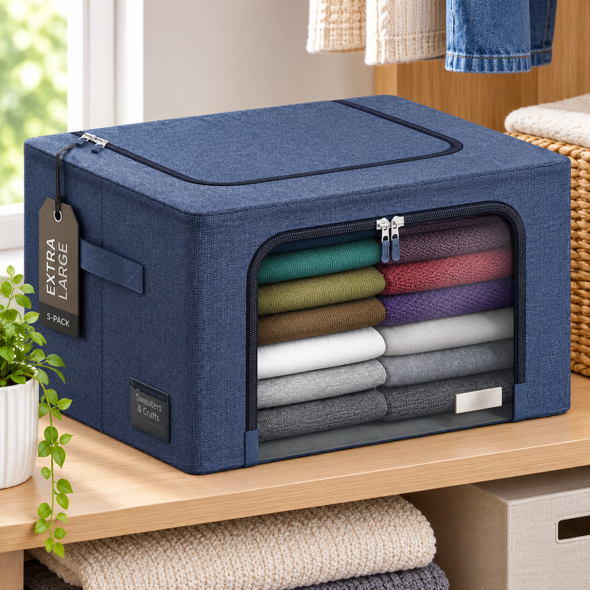 ToteBloom Jumbo Stackable Storage Bin