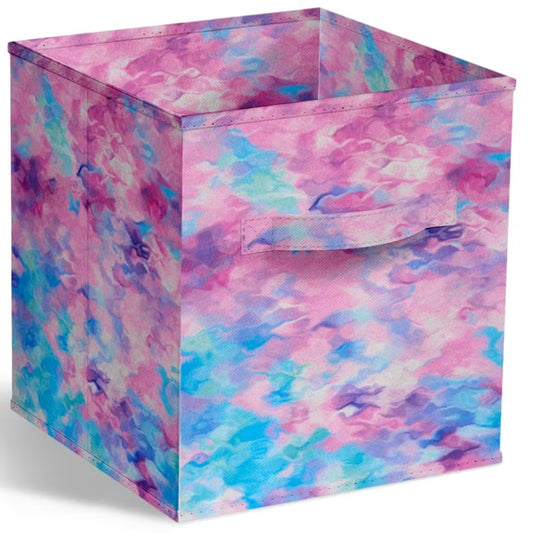 Tie-Dye Fabric Storage Cube