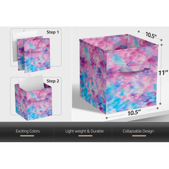 Tie-Dye Fabric Storage Cube