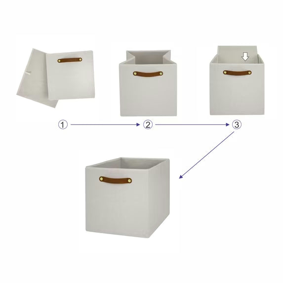 Vanilla Fabric Storage Cube